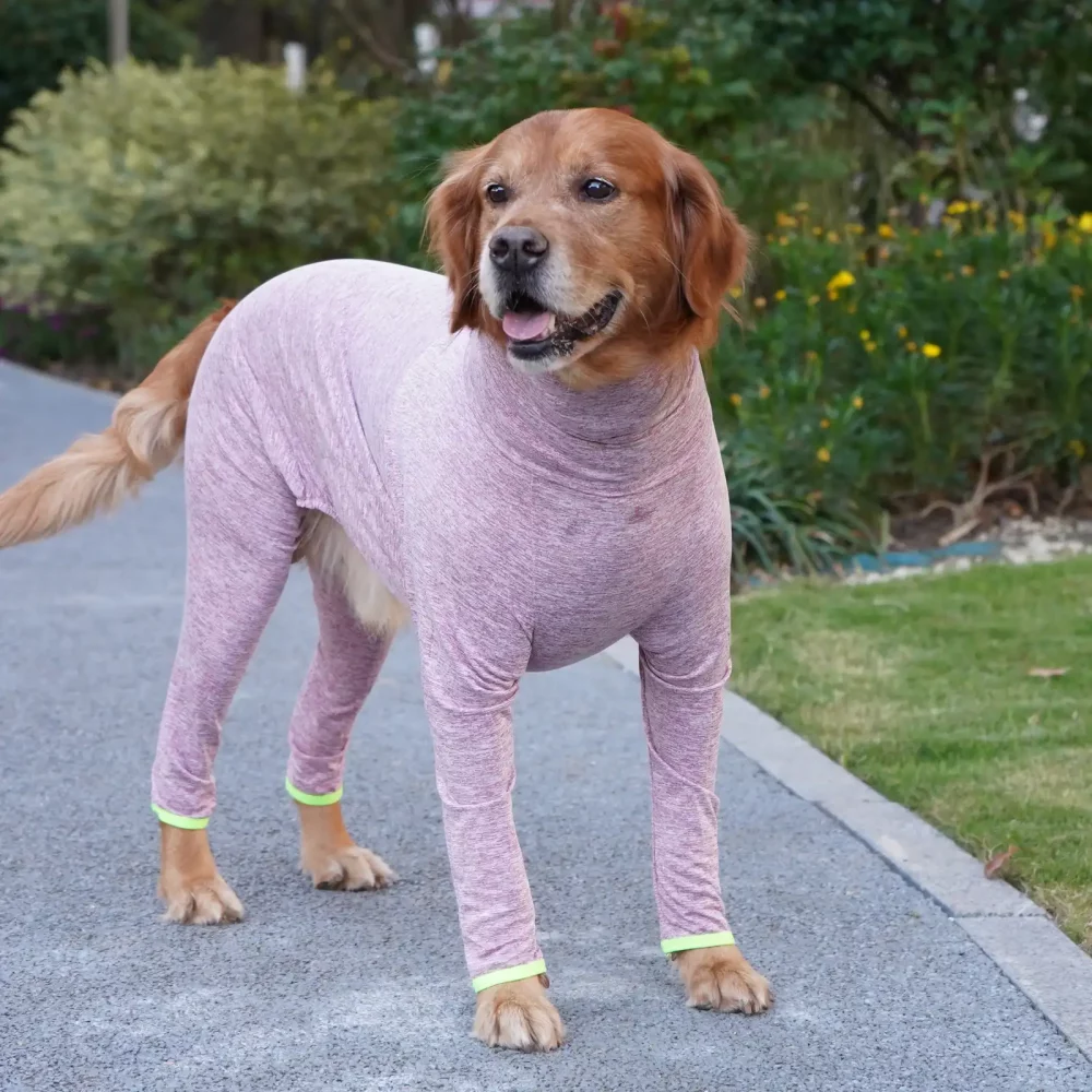 Anti-Shedding Bodysuit for Large Dog - Pink