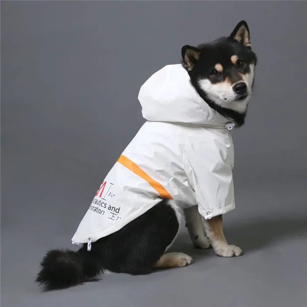 Dog Reflective Raincoat Rain Jacket Dog NASA Jacket