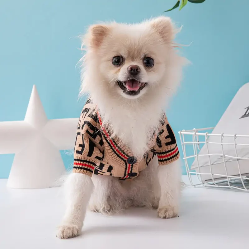 Fendi Cardigan for Dog Designer Fendi Dog Clothes