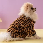 Fendi Fur Coat for Dog Designer Dog Coat Faux Fur Coat