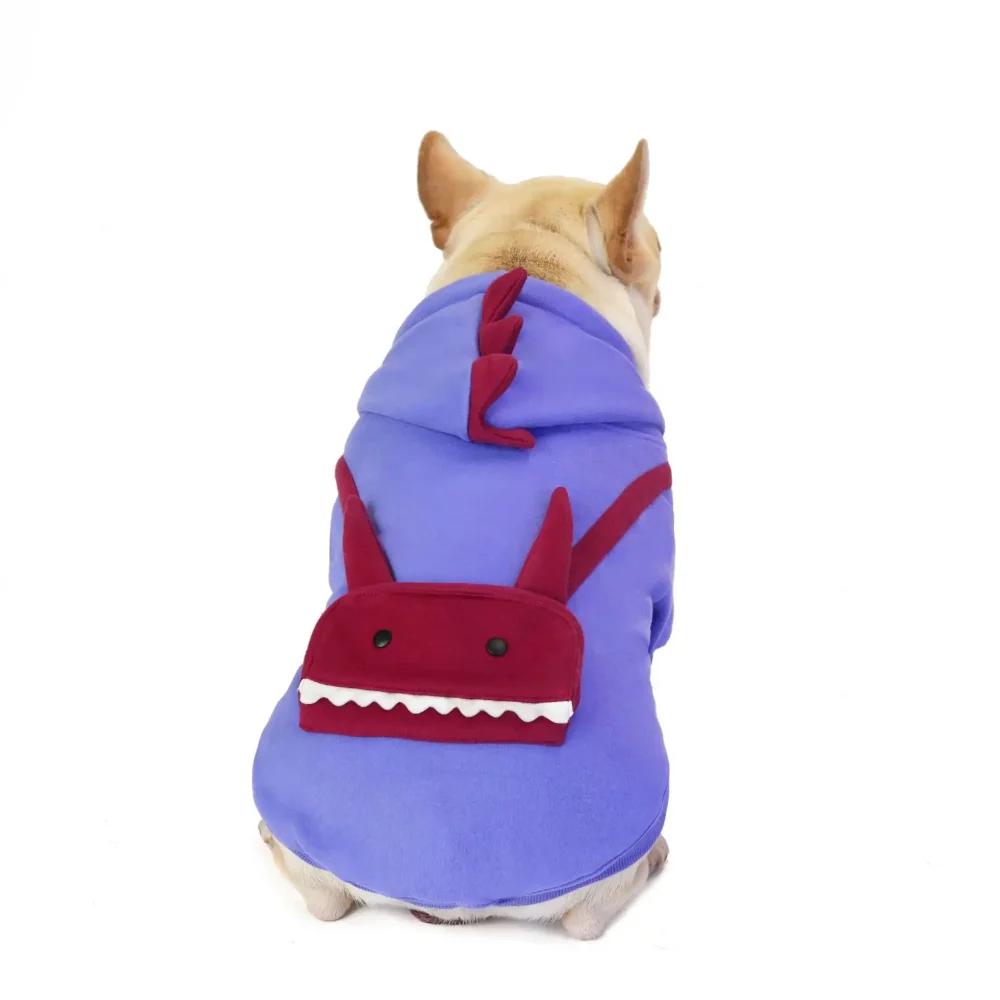 Funny Dog Hoodies for Small and Medium Dogs - Purple