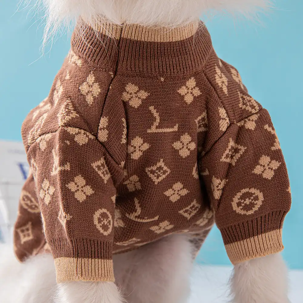 Pawtton Fleece lv Designer Dog Sweater