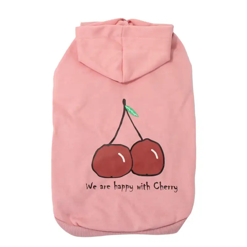 Pink Cherry Hoodie for Dogs, Small and Large Dogs Hoodies