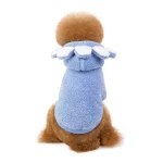 Sun Flower Plush Hoodie for Dogs, Double-sided Fleece - Blue