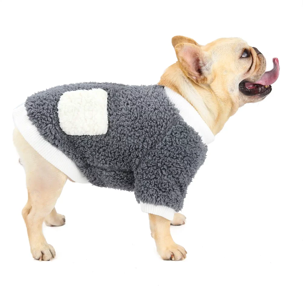 Back Zipper Winter Coat for Dogs - Grey