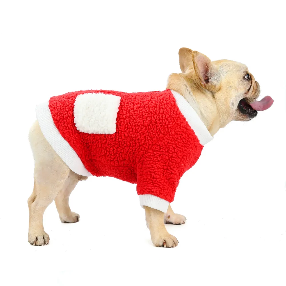 Back Zipper Winter Coat for Dogs - Red