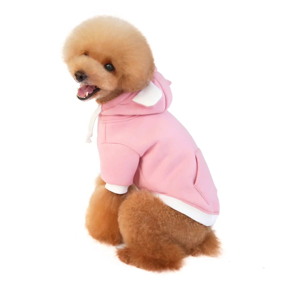 Bear Ear Hoodie Jacket for Dogs - Pink
