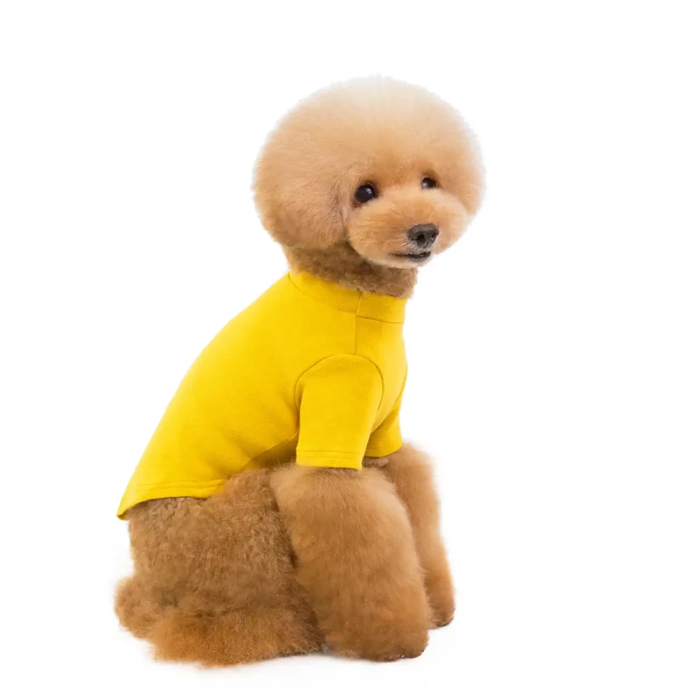 Blank T-shirt for Dogs, Pure Cotton Shirt for Dogs - Yellow
