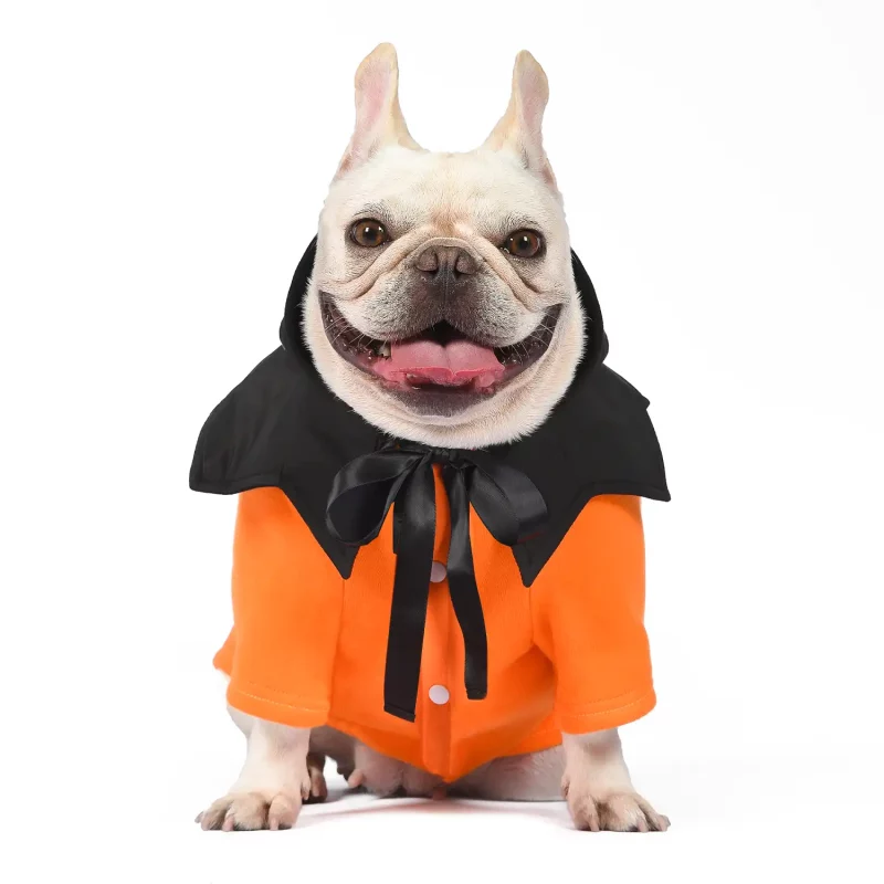 Cape Hoodie Coat for Small Dogs - Orange