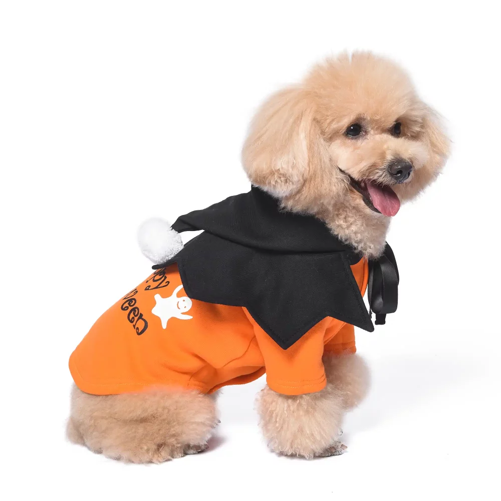 Cape Hoodie Coat for Small Dogs - Orange