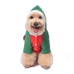 Christmas Dog Clothing, Xmas Hoodie Jacket for Dog - Red