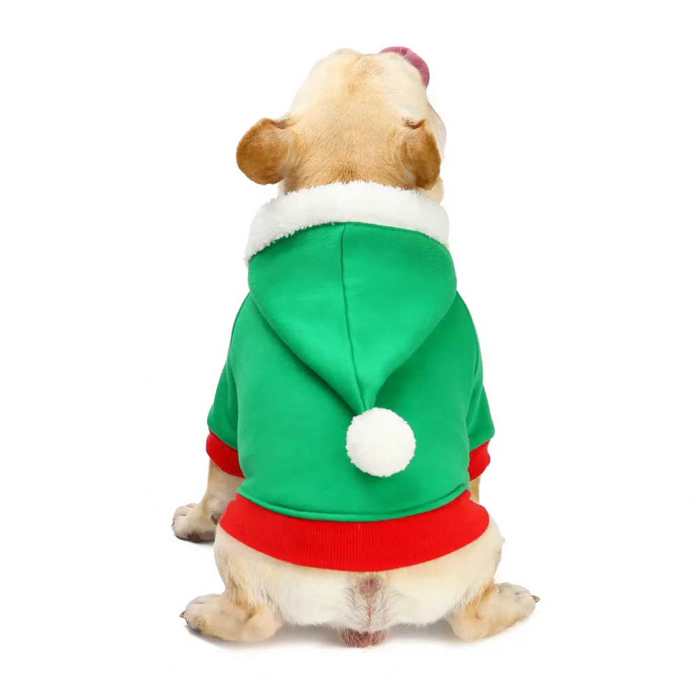Christmas Hoodies for Small Dogs - Green