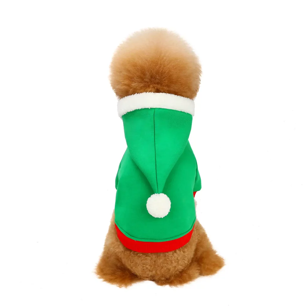 Christmas Hoodies for Small Dogs - Green