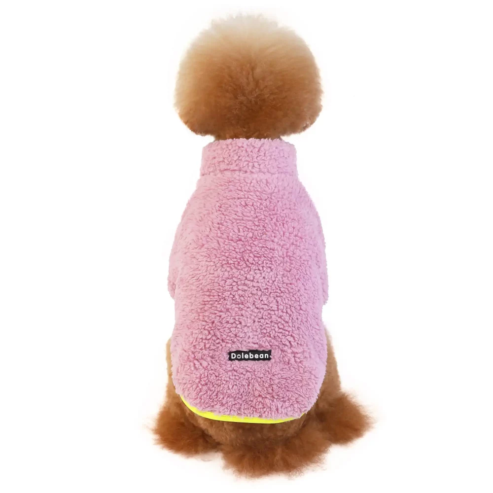 Coral Fleece Winter Coat for Dogs - Purple