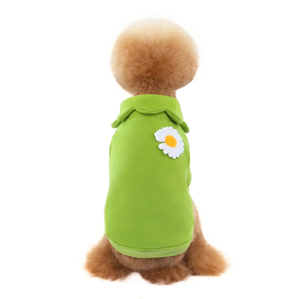 Daisy Pullover Sweatshirt for Puppies - Green