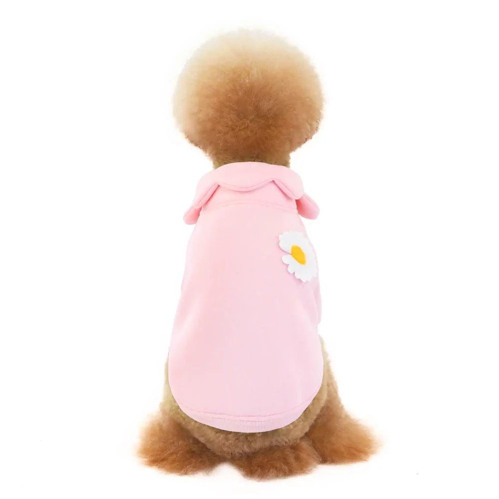 Daisy Pullover Sweatshirt for Puppies - Pink