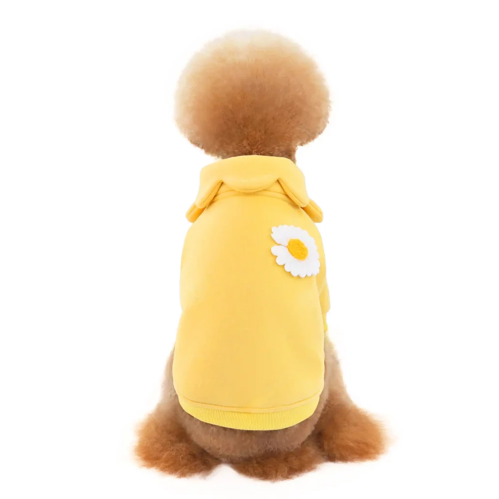 Daisy Pullover Sweatshirt for Puppies - Yellow