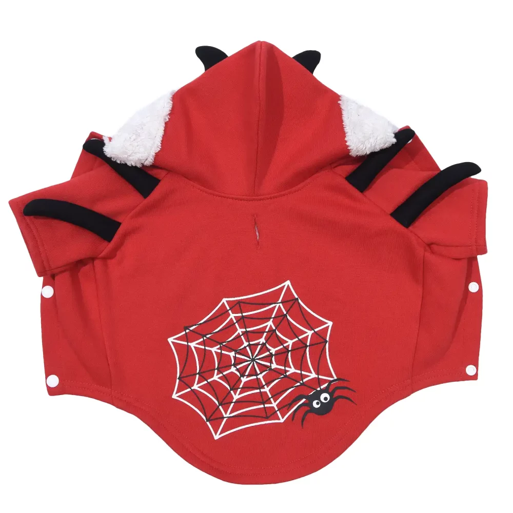 Dog Halloween Spider Costume - Red