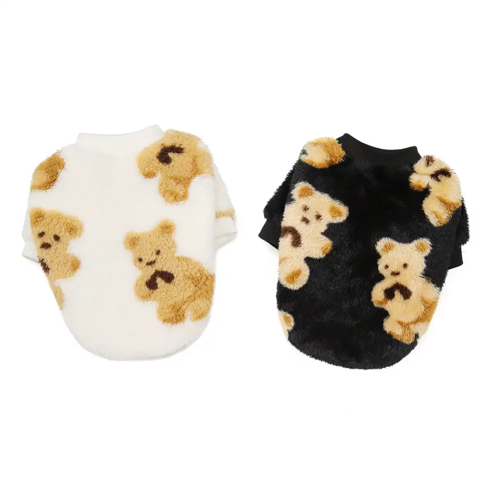 Dogs Bear Print Sweatshirts, Cute Bear Pullover for Dogs