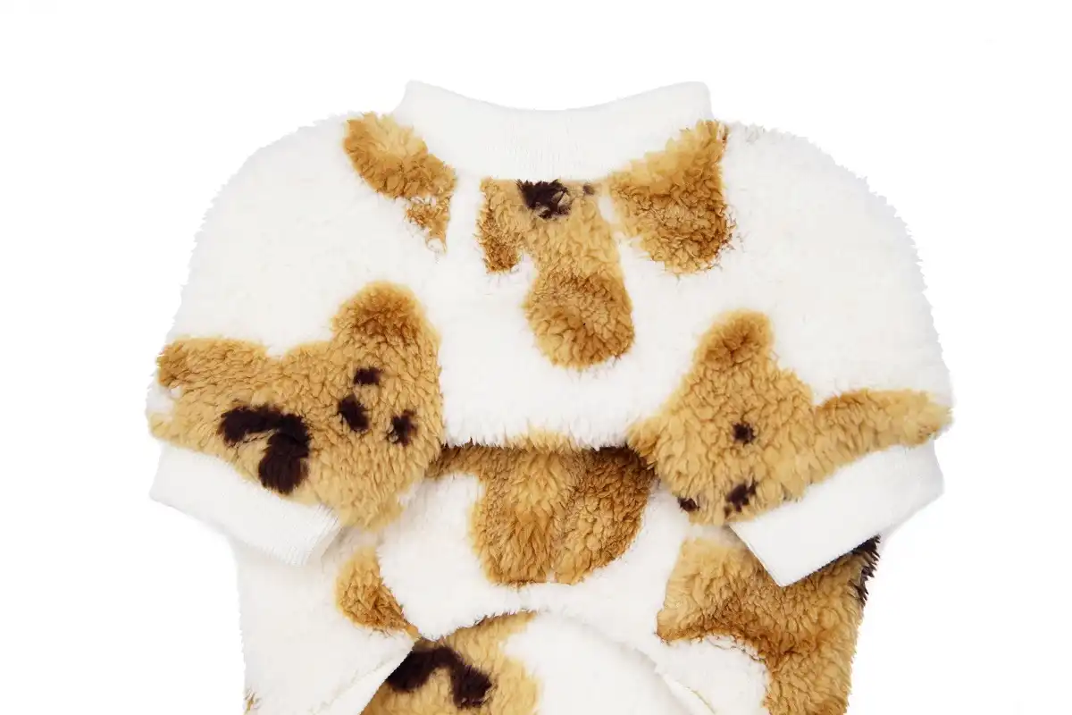 Dogs Bear Print Sweatshirts, Cute Bear Pullover for Dogs - Details