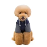 Fake Two-Piece Hooded Coat for Dogs, Dog Winter Jacket - Dark blue