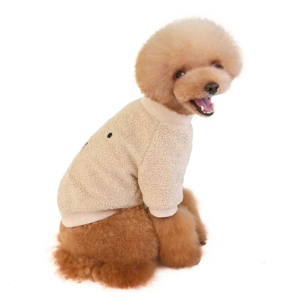 Hamster Embroidered Sweater for Dogs - Apricot