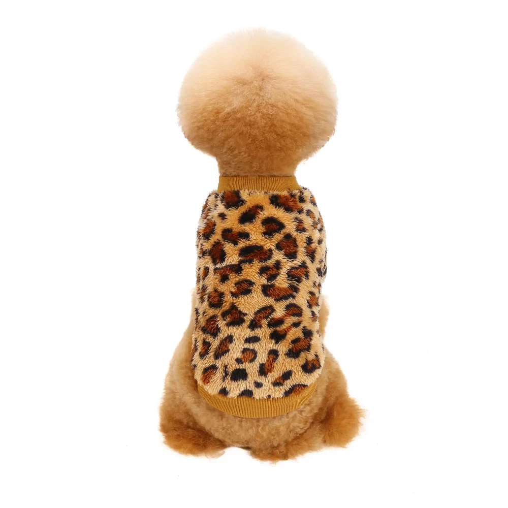 Leopard Sweatshirt for Small Dogs - Brown