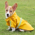 Outdoor Reflective Rain Poncho for Dogs - Yellow