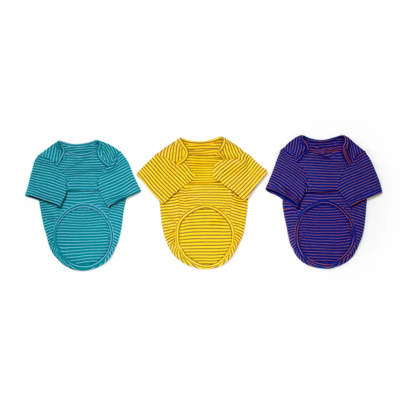 Pure Cotton Striped T-shirt for Dogs