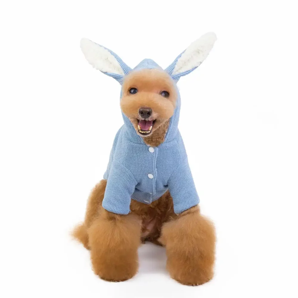 Rabbit Ears Costume for Dogs, Dog Rabbit Pet Clothes - Blue