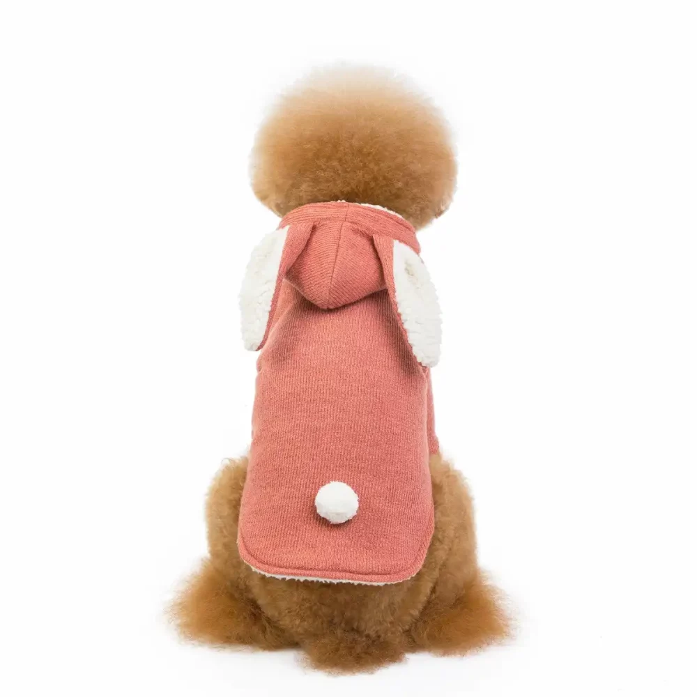 Rabbit Ears Costume for Dogs, Dog Rabbit Pet Clothes - Brick red