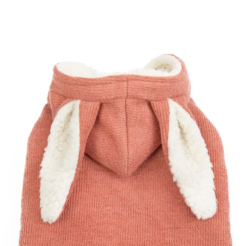 Rabbit Ears Costume for Dogs, Dog Rabbit Pet Clothes - Brick red
