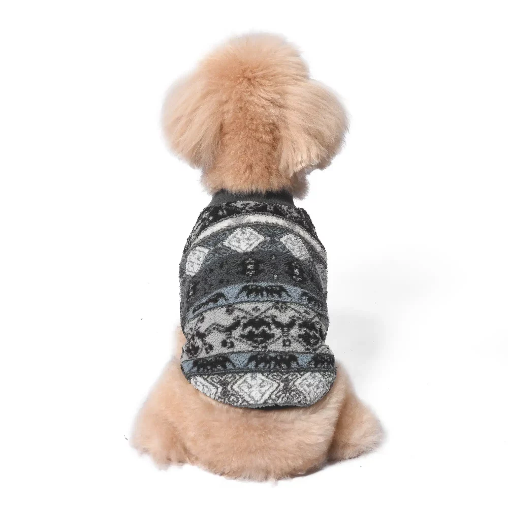 Retro Pattern Pullover Sweater for Dogs - Blue