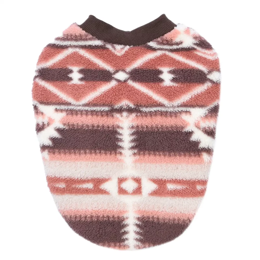 Retro Pattern Pullover Sweater for Dogs - Coffee