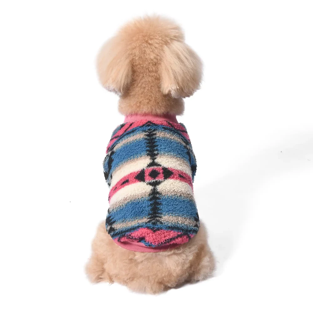 Retro Pattern Pullover Sweater for Dogs - Pink