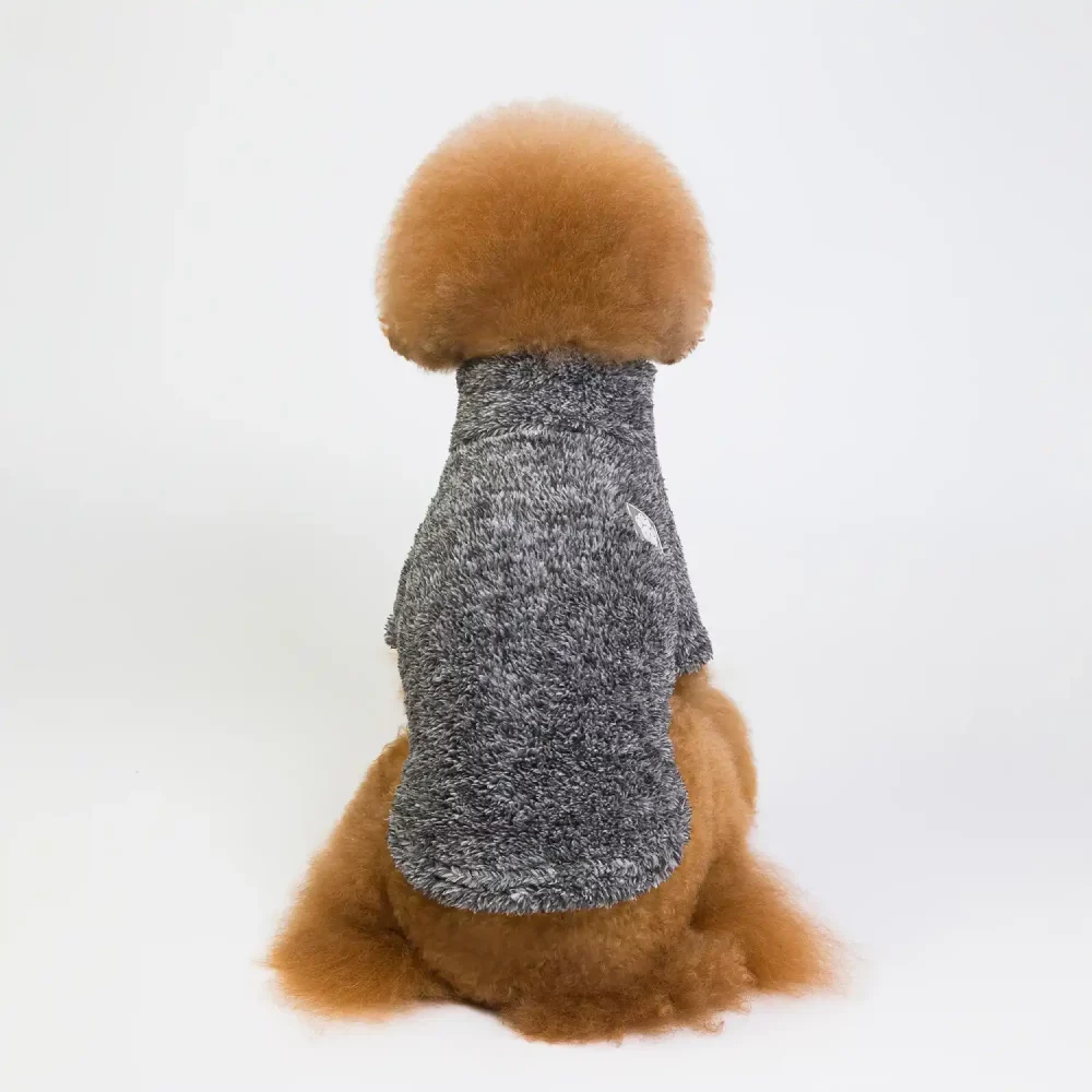 Turtleneck Double Fleece Sweater for Dogs - Black