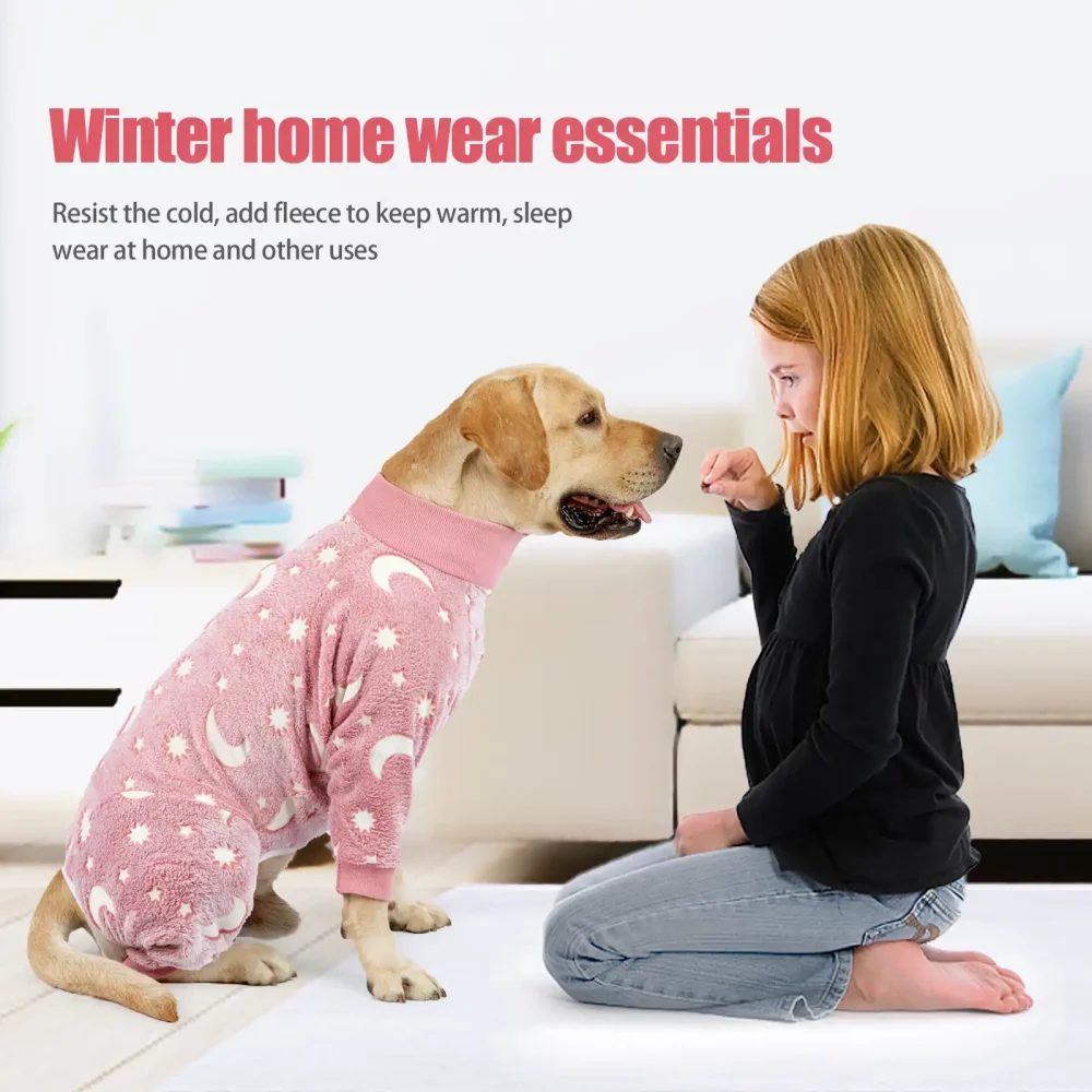 Coral Fleece Winter Pajamas for Dogs