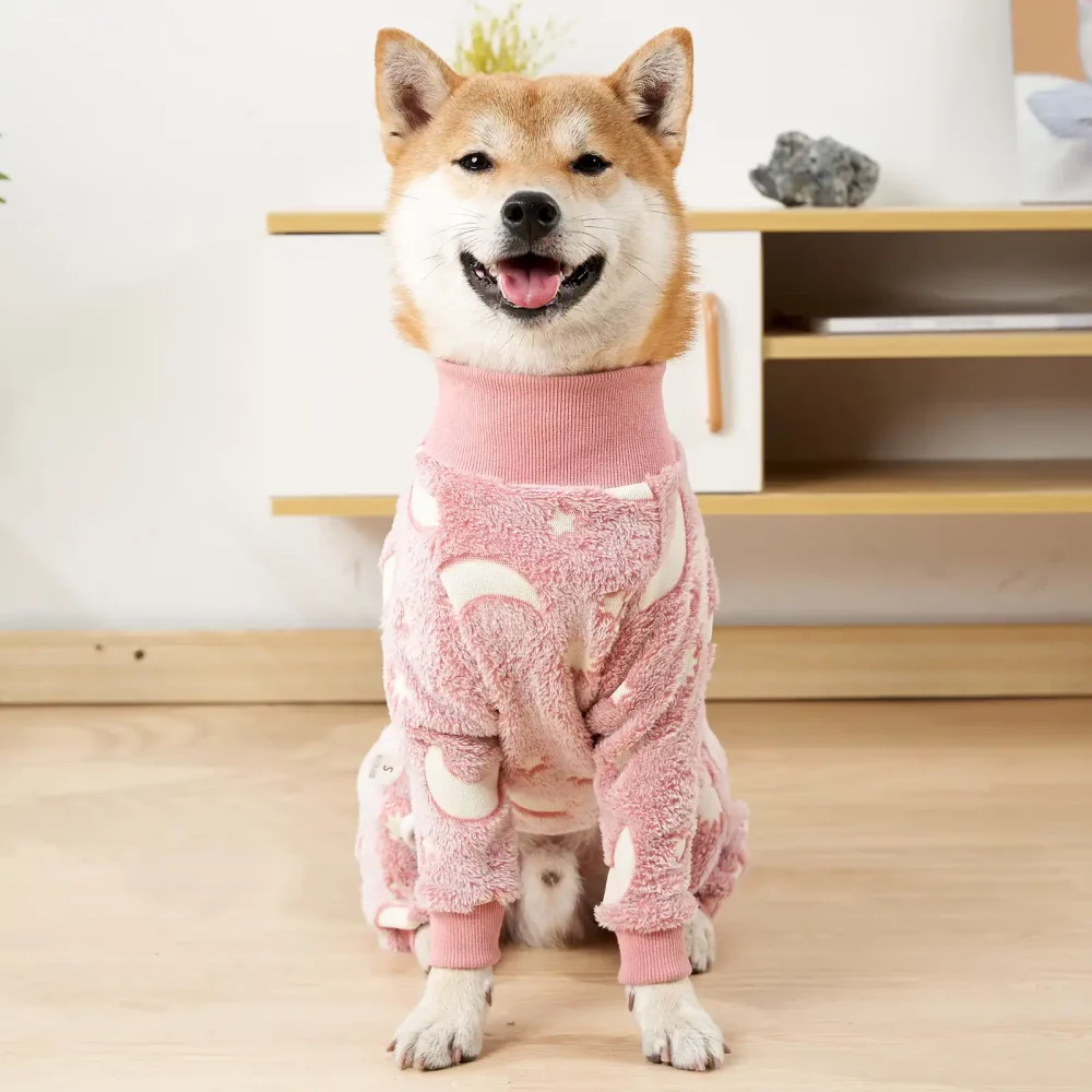 Coral Fleece Winter Pajamas for Dogs