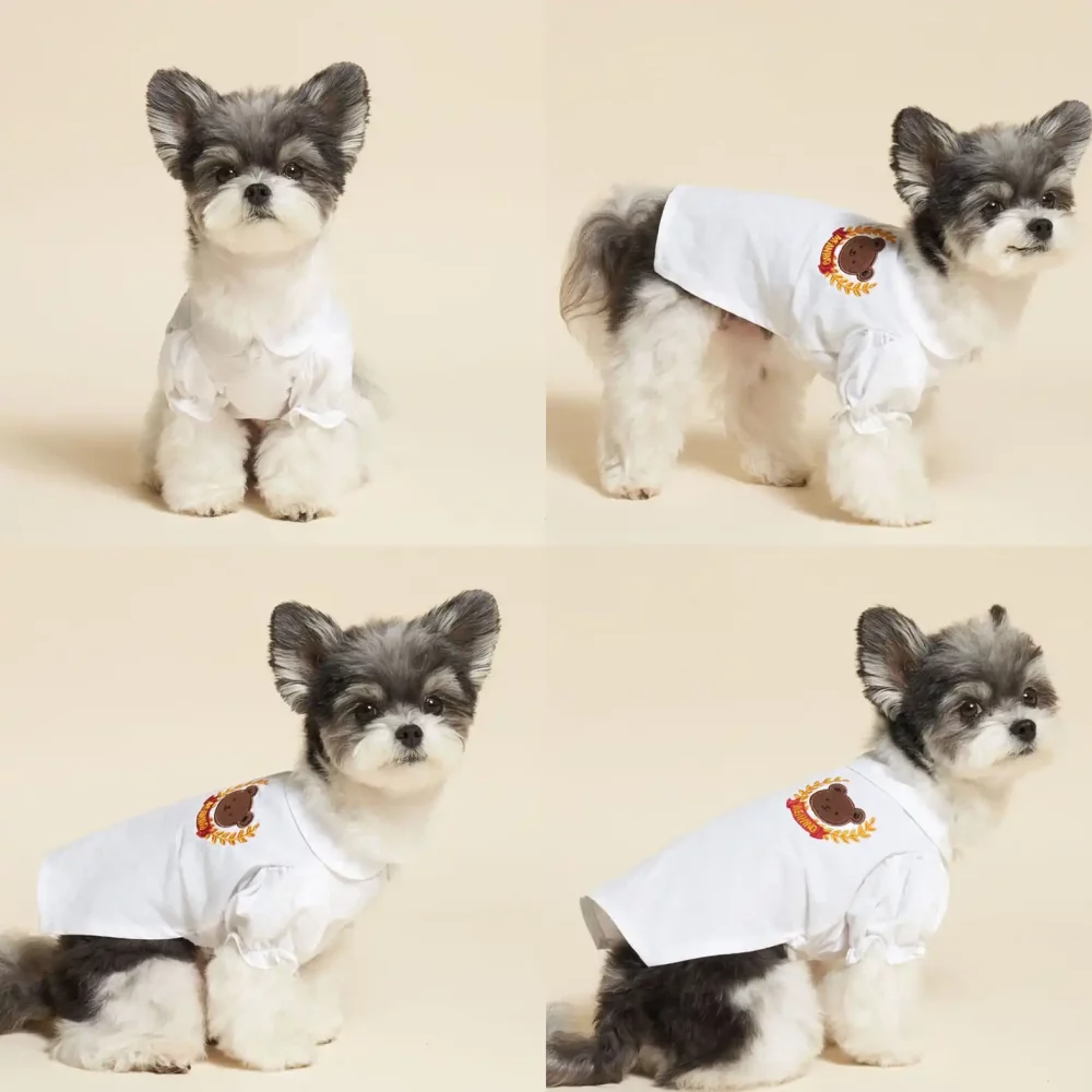 Embroidered Teddy Bear T-shirt for Puppies