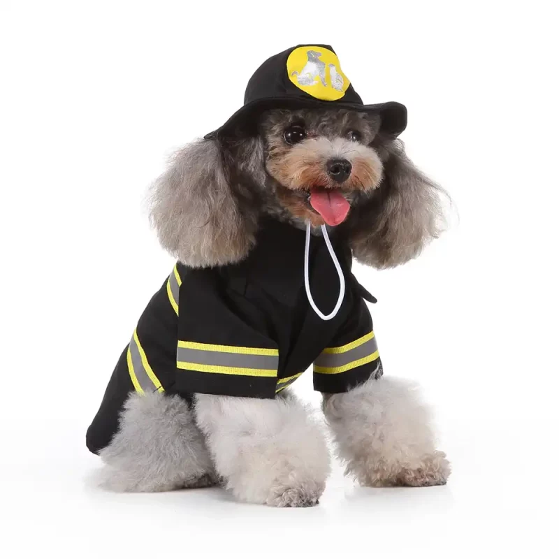 Halloween Cosplay Firefighter Dog Costume