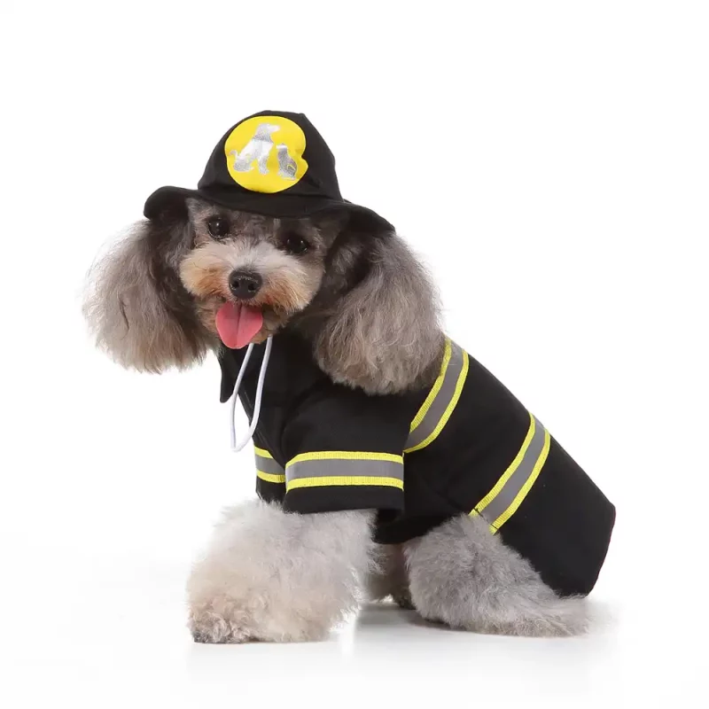 Halloween Cosplay Firefighter Dog Costume