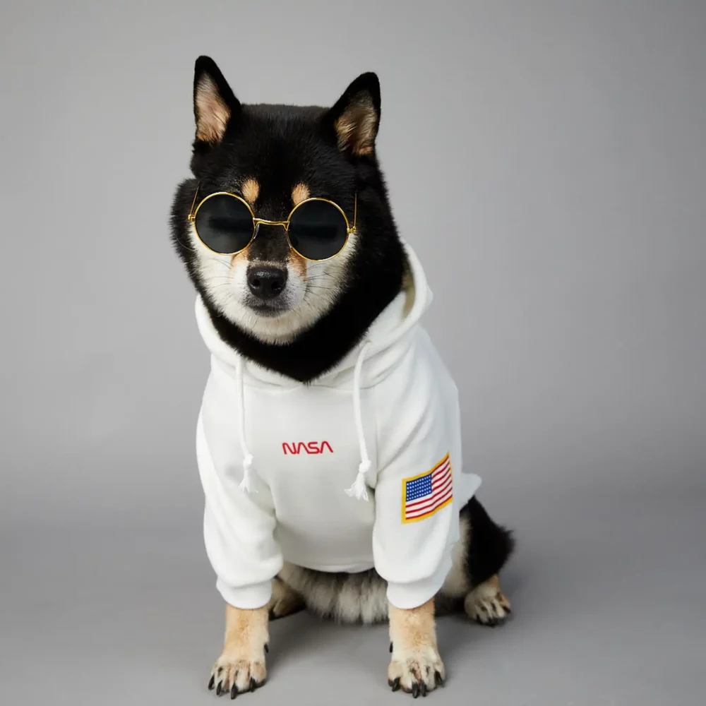 NASA American Flag Hoodie for Dogs