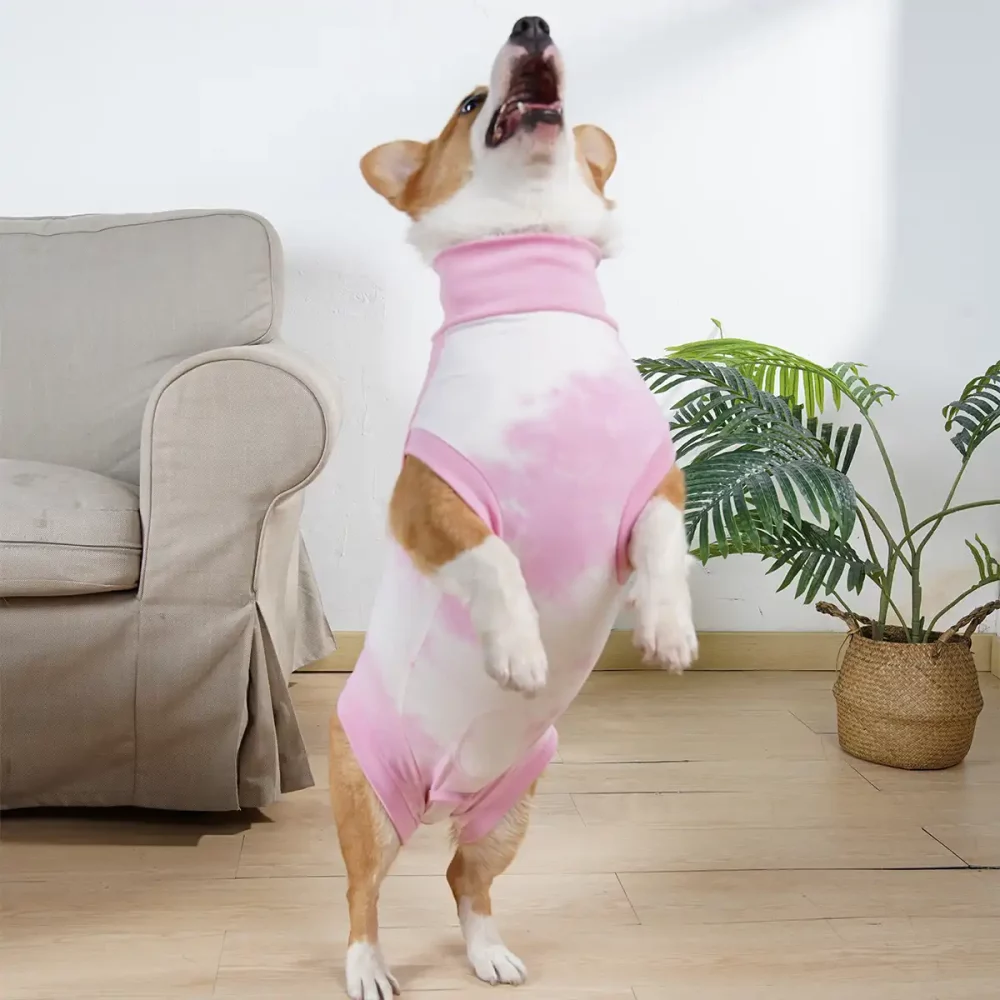 Tie-dye High-collar Pajamas for Dogs