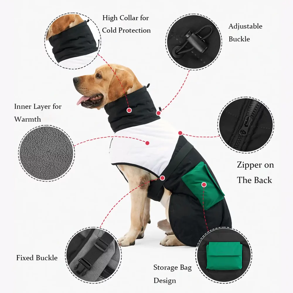 Warm Waterproof Snow Suit for Dogs