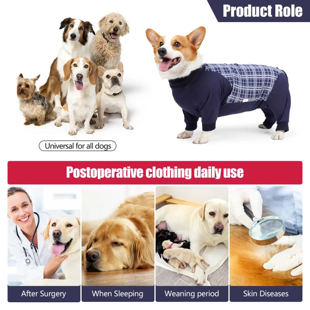 Zipper Protective Onesies for Dogs