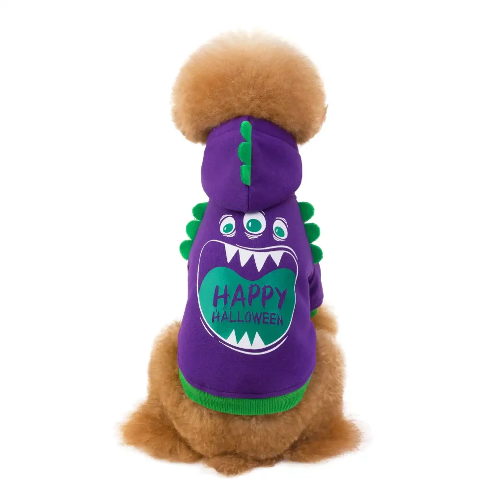 Halloween Purple Monster Hoodie Jacket for Dogs