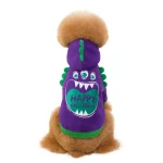 Halloween Purple Monster Hoodie Jacket for Dogs