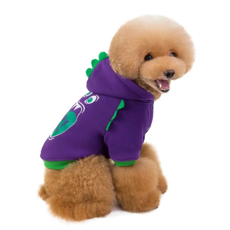 Halloween Purple Monster Hoodie Jacket for Dogs